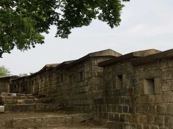 Arquitectura Tradicional Coreana Castillo Pared — Foto de Stock