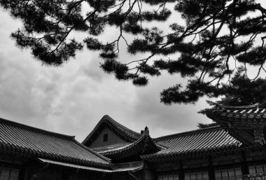 Kore 'nin Geleneksel Sarayı Changdeok Sarayı, Siyah beyaz fotoğraf