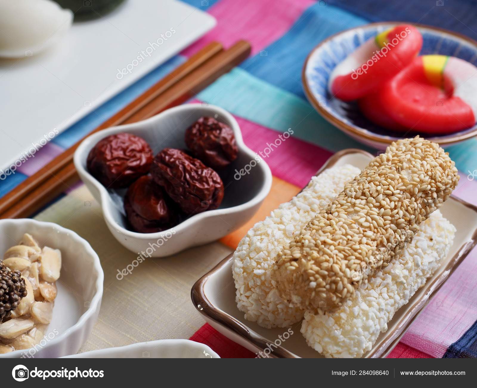 Korean Traditional Sweets Cookies Yugwa Glutinous Rice Cake