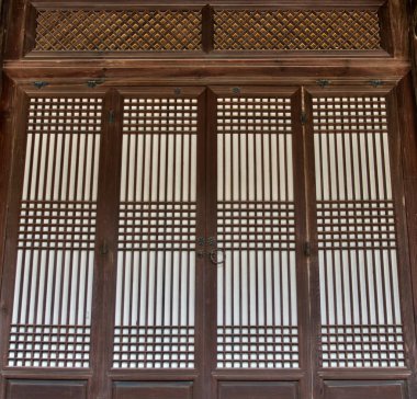 Kore Geleneksel Hanok Kapısı, Ahşap kapı