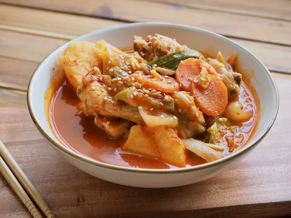 Korean Food Braised Spicy Chicken — Stok Foto