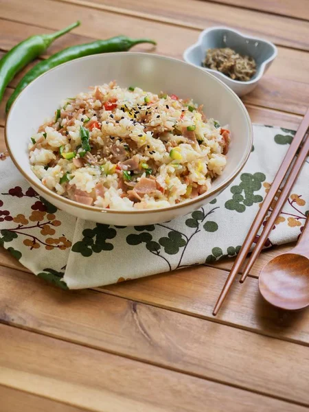 Азиатская Кухня Овощной Рис — стоковое фото