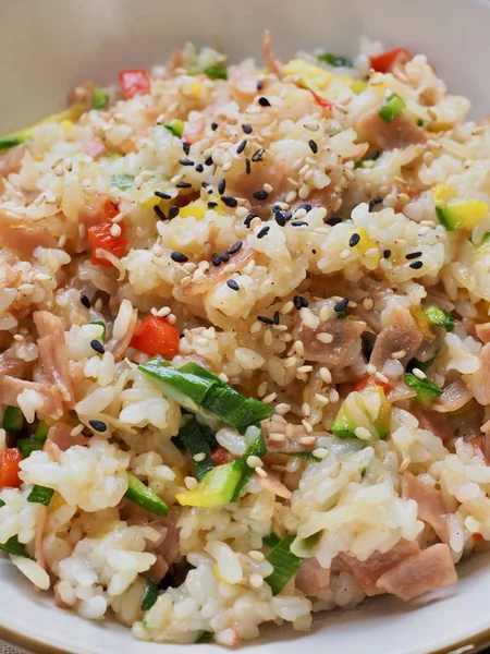 Азиатская Кухня Овощной Рис — стоковое фото