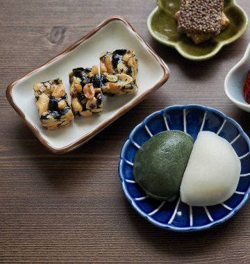 Kore geleneksel tatlılar ve kurabiye, gangjeong, Jujube, pirinç kek, Songpyeon