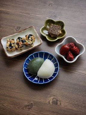 Kore geleneksel tatlılar ve kurabiye, gangjeong, Jujube, pirinç kek, Songpyeon