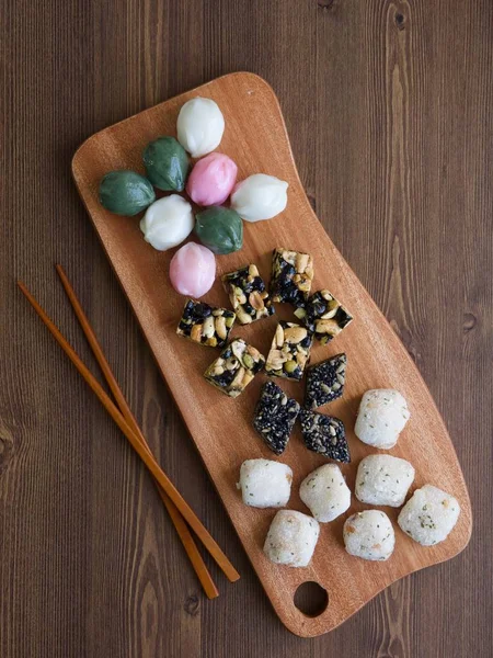Dulces Galletas Tradicionales Coreanas Pastel Arroz Con Miel Pastel Arroz — Foto de Stock