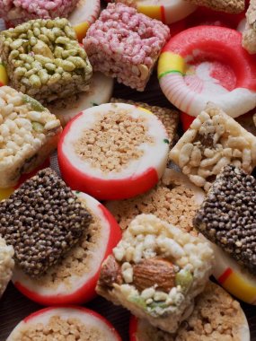 Kore geleneksel tatlılar ve kurabiye, gangjeong, şeker