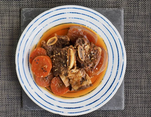 Корейська Їжа Braised Short Ribs Яловичина — стокове фото