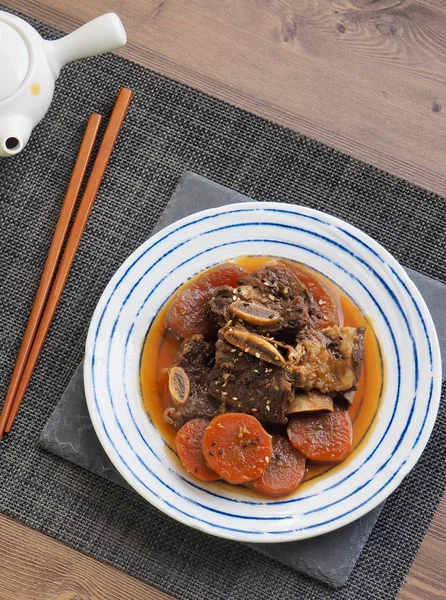 Cocina Coreana Costillas Estofadas Filete Costilla Res — Foto de Stock