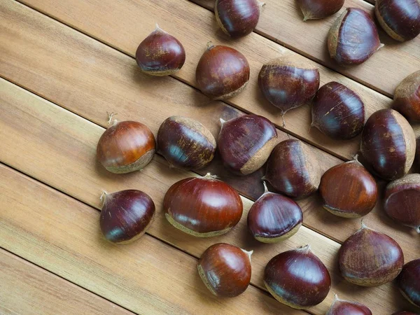 Outono Orgânico Coreano Castanhas Nozes — Fotografia de Stock