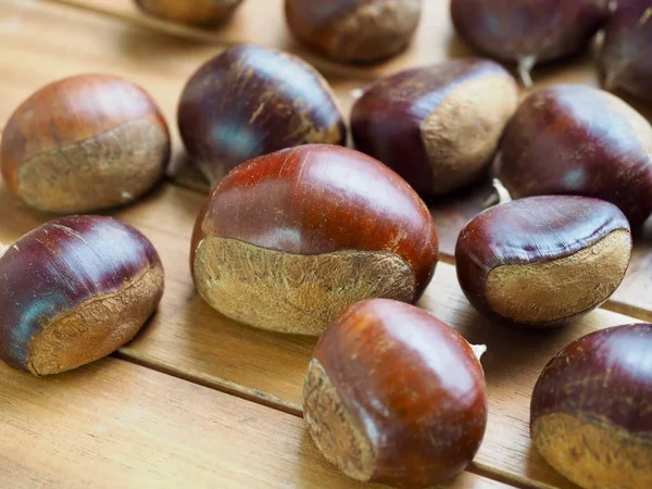 Outono Orgânico Coreano Castanhas Nozes — Fotografia de Stock