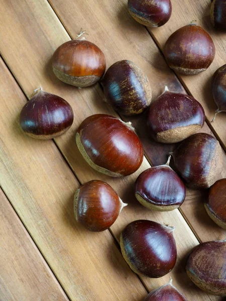 Outono Orgânico Coreano Castanhas Nozes — Fotografia de Stock