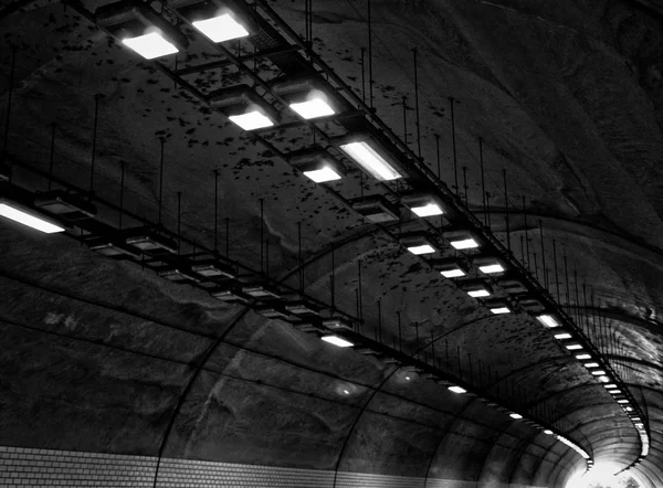 Korea Cheongju City Tunnel Kowloon Tunnel Black White Photo — Stock Photo, Image