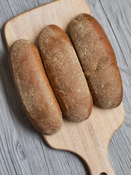 Brązowy Chleb Pełnoziarniste Tło Zbliżenie — Zdjęcie stockowe