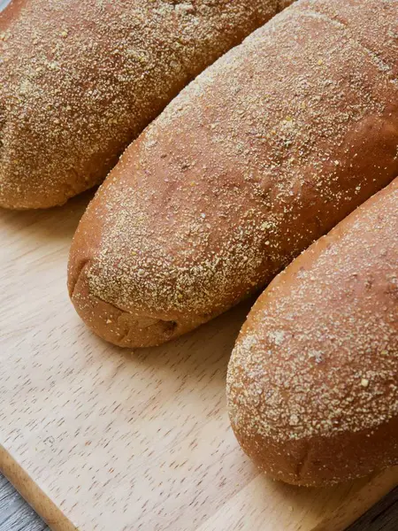 Brązowy Chleb Pełnoziarniste Tło Zbliżenie — Zdjęcie stockowe