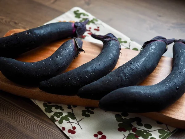 Koreanische Frische Bio Gemüse Aubergine — Stockfoto