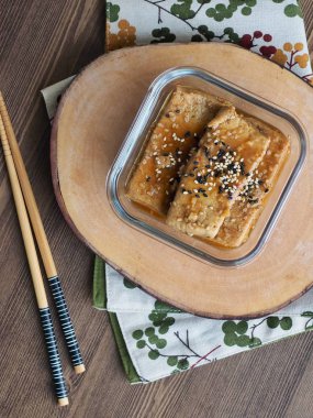 Asya gıda Tofu soya sosu, Dubu-jorim, haşlanmış soya, Braisedtofu simmered.
