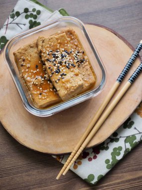 Asya gıda Tofu soya sosu, Dubu-jorim, haşlanmış soya, Braisedtofu simmered.