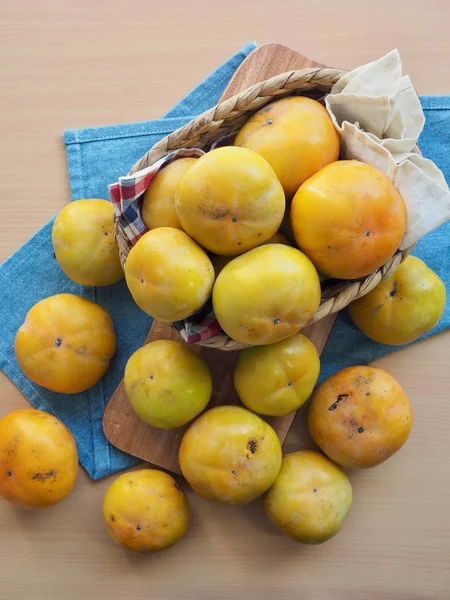 Persimmon Aux Fruits Frais Biologiques Coréens — Photo