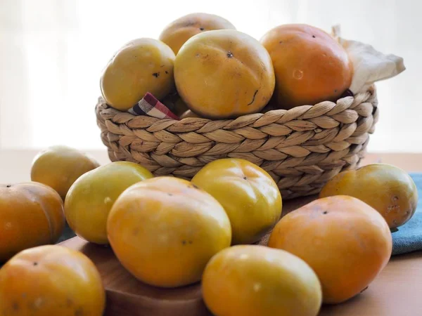 Persimmon Aux Fruits Frais Biologiques Coréens — Photo