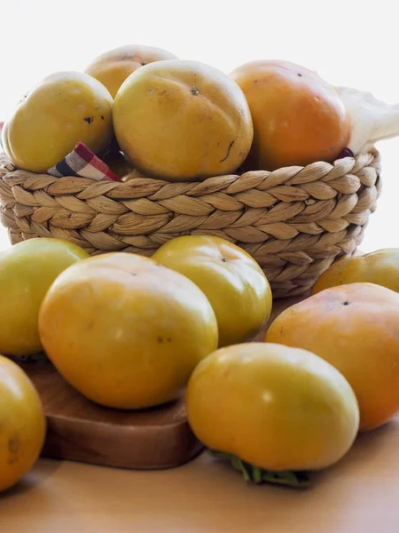 Persimmon Aux Fruits Frais Biologiques Coréens — Photo