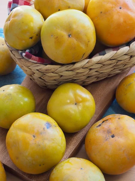 Korean Fresh Organic Fruit Persimmon — Stock Photo, Image