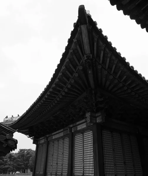 Korean Traditional Palace Changgyeonggung Traditional Building Monochrome Photography — Stock Photo, Image