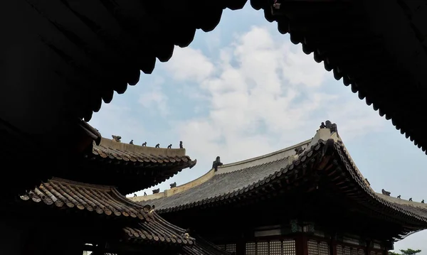 Корейський Традиційний Палац Чангьонггун Традиційна Будівля Палац Чангьонггун — стокове фото