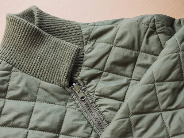 Khaki Autumn Jacket Clothing Background — Stock Photo, Image