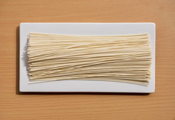 Asiatico Cibo Essiccato Farina Tagliatelle — Foto Stock