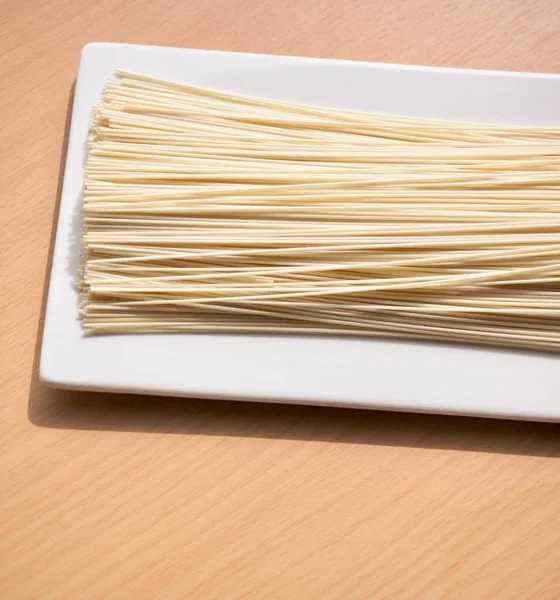 Asiatico Cibo Essiccato Farina Tagliatelle — Foto Stock