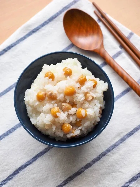 Comida Asiática Arroz Blanco Cicer Arietinum — Foto de Stock