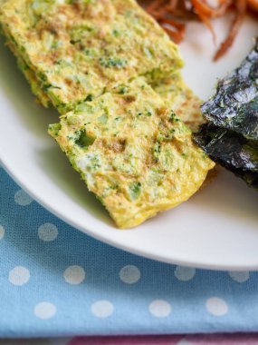 Kore yosunu, Çin böreği, kimçi, kalamar.