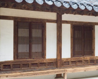 Kore 'nin eski geleneksel pencereleri