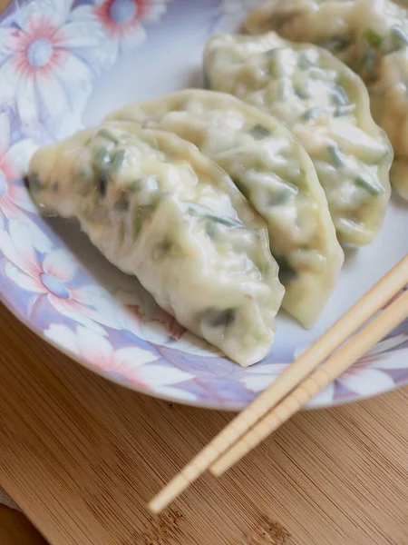 Asijské Jídlo Knedlíky Dim Sum Masové Knedlíky — Stock fotografie