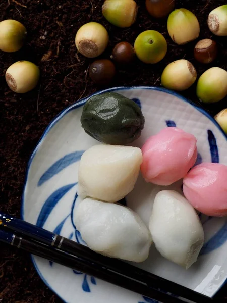 Comida Coreana Songpyeon Pastel Arroz Maíz — Foto de Stock