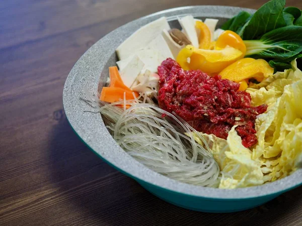 Coreano Comida Tradicional Carne Vegetal Ensopado — Fotografia de Stock