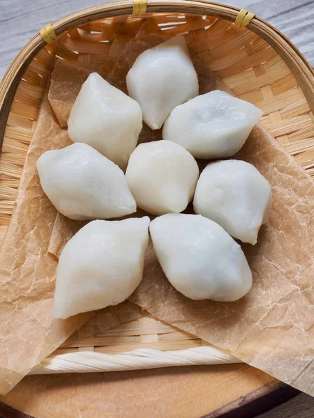 Корейська Їжа Songpyeon Білий Рисовий Торт — стокове фото
