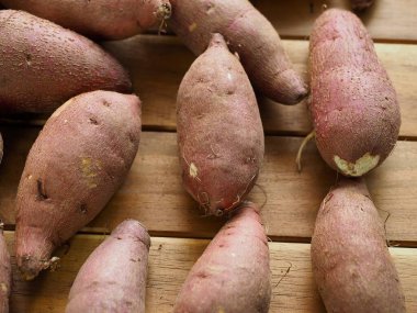 Taze Organik Kök Bitkisi Tatlı Patates