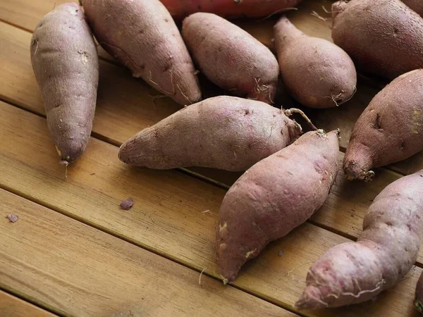 Raíz Orgánica Fresca Planta Alimento Patata Dulce — Foto de Stock