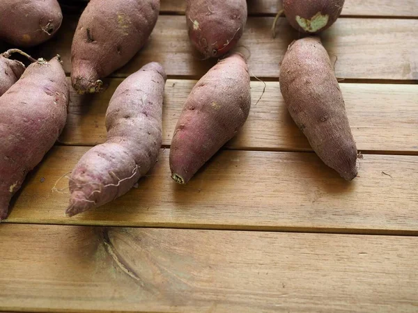 Raíz Orgánica Fresca Planta Alimento Patata Dulce — Foto de Stock