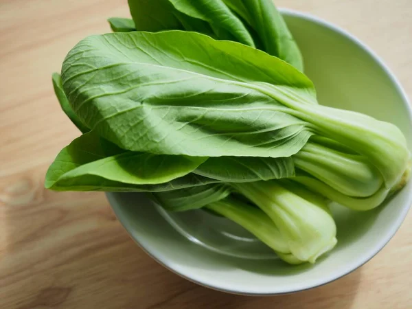 Verduras Hoja Verde Orgánica Fresca Bok Choy — Foto de Stock