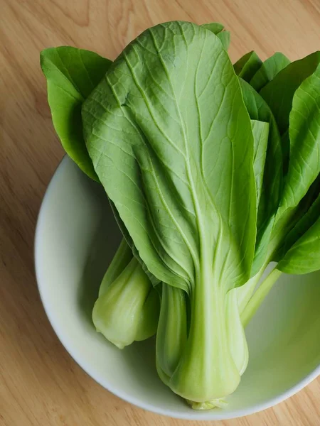 Friss Bio Zöld Levél Zöldségek Bok Choy — Stock Fotó