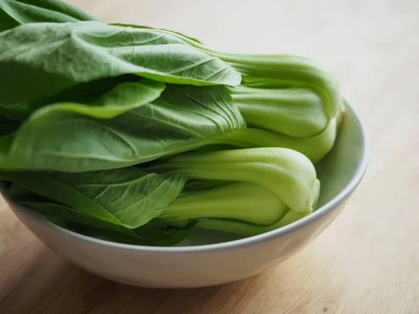 Friss Bio Zöld Levél Zöldségek Bok Choy — Stock Fotó