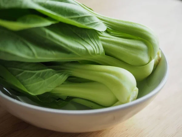 Friss Bio Zöld Levél Zöldségek Bok Choy — Stock Fotó