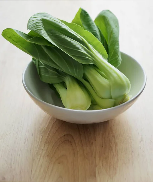 Friss Bio Zöld Levél Zöldségek Bok Choy — Stock Fotó