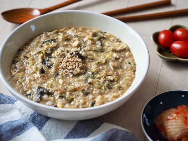 Корейська Кухня Miso Vegetablericeporridge — стокове фото