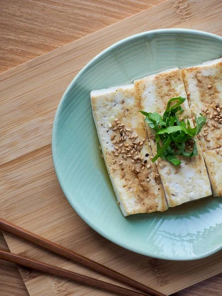 Korean Food Tofu Dipping Cooking — Stock Photo, Image