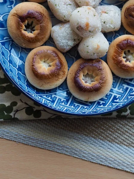 Aziatisch Eten Red Beanbread Manje Rijst Cake — Stockfoto