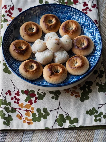 Cibo Asiatico Red Beanpane Manje Torta Riso — Foto Stock